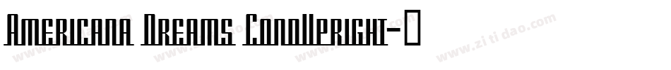 Americana Dreams CondUpright字体转换